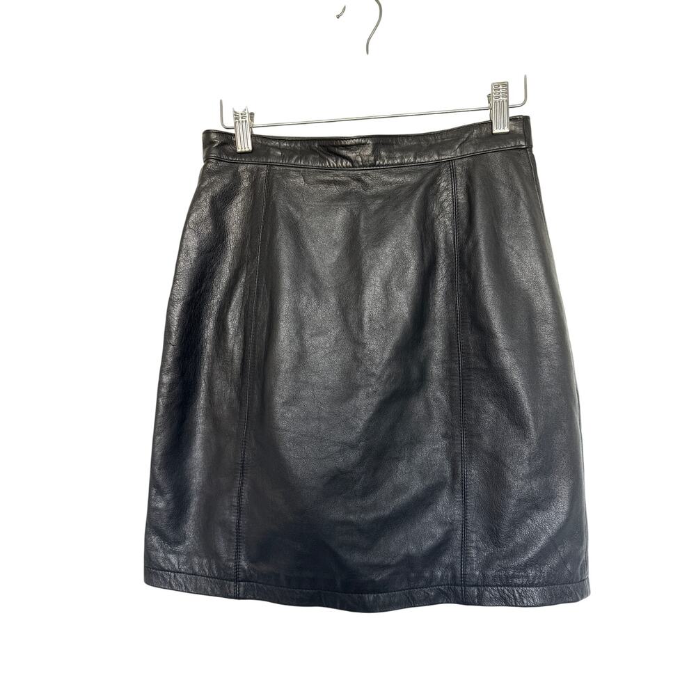 Vintage 90s Wilsons Leather Maxima Leather Pencil Skirt, 8